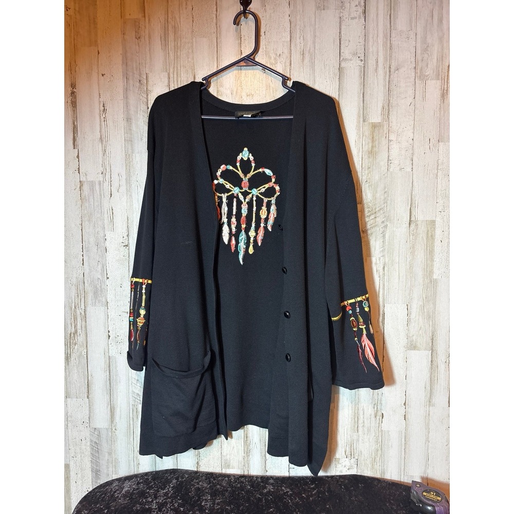 Bob Mackie Plus Size Sweater‎ 3x Wearable Art
